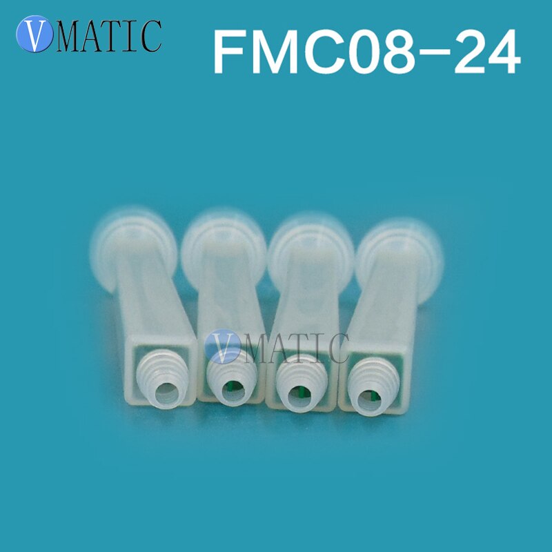 Green Resin Static Mixer FMC08-24 Mixing Nozzles Screw Mouth Silicone Mixing Tube Nozzle 5Pcs