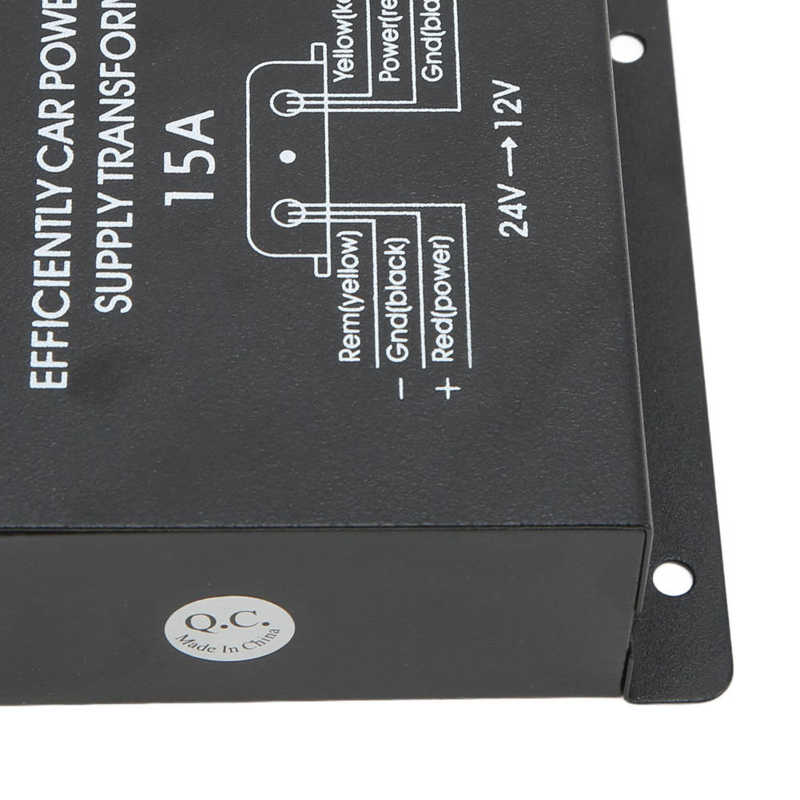 24V To 12V Converter Short Circuit Protection Safe Reliable DC24V To 12V Car Voltage Reducer Lightweight for Buses