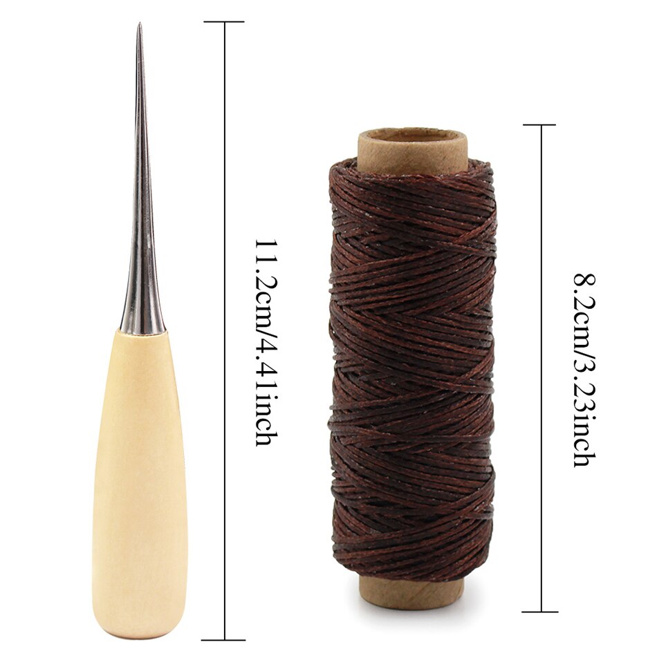 1 impostato di Cuoio Del Mestiere di Cucito Accessori Cucitura Punteruolo fa per Cucire linea di Cera Lavorazione della pelle Strumenti di Riparazione di Scarpe kit da cucito