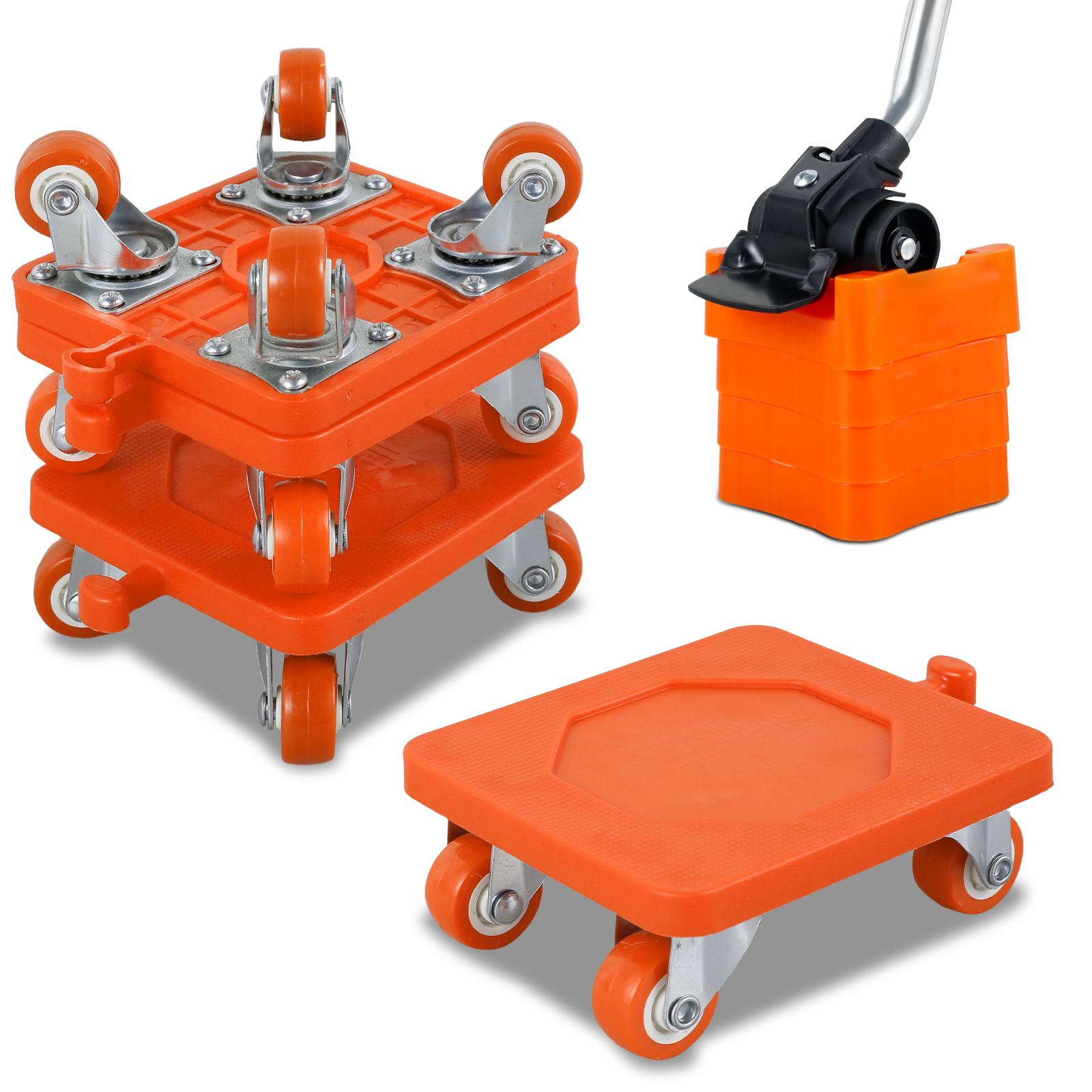 impostato di strumenti per la movimentazione di mobili Strumento per il trasporto di sollevatori di mobili per carichi pesanti Oggetti pesanti Barra a rulli con ruota mobile Utensili manuali per divano: marrone