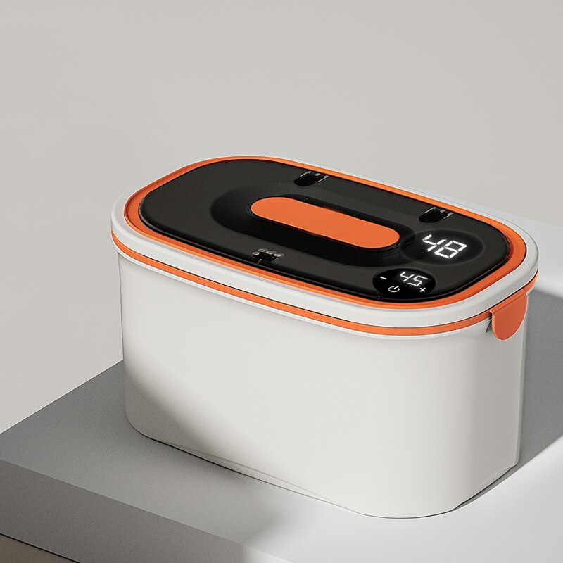 DMWD Haushalt Feuchttücher Heizungen Elektrische Baby Nass Gewebe Wärmer Tragbare Heizung Kasten Nassen Handtuch Spender Thermostat 45-55 ℃ 220V: Aktualisierung Orange