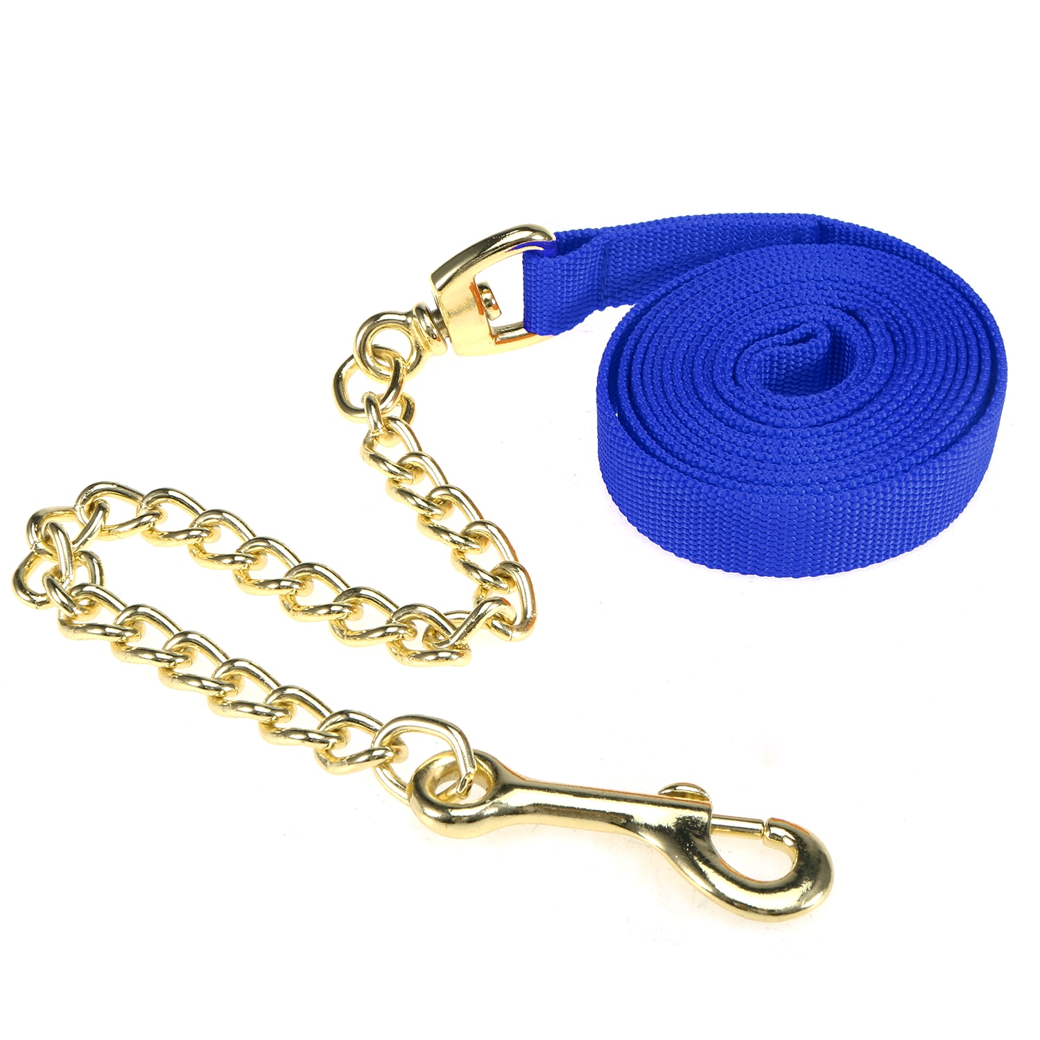 8.5ft lonża linia koń smycz kantar z łańcuchem zwierzę domowe pies posłuszeństwo przypomnij szkolenie w prowadzeniu konia lonża linia