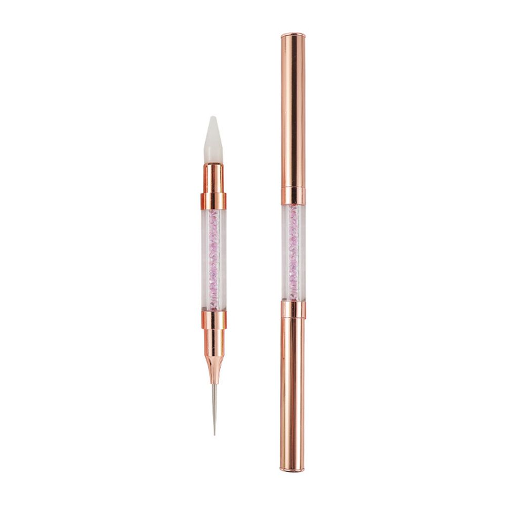 Dual-ended Nail Art Dotting Pen Crayons Stippling Point Drill Pen Acrylic Self-Adhesive Rhinestone Picker Wax Manicure Tools: K