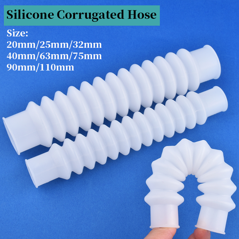 Mangueira ondulada de silicone durável para aquário, 20 ~ 110mm, entrada de tanque de peixes, juntas de saída, mangueira de drenagem de bomba de água de aquário, acessórios de mangueira