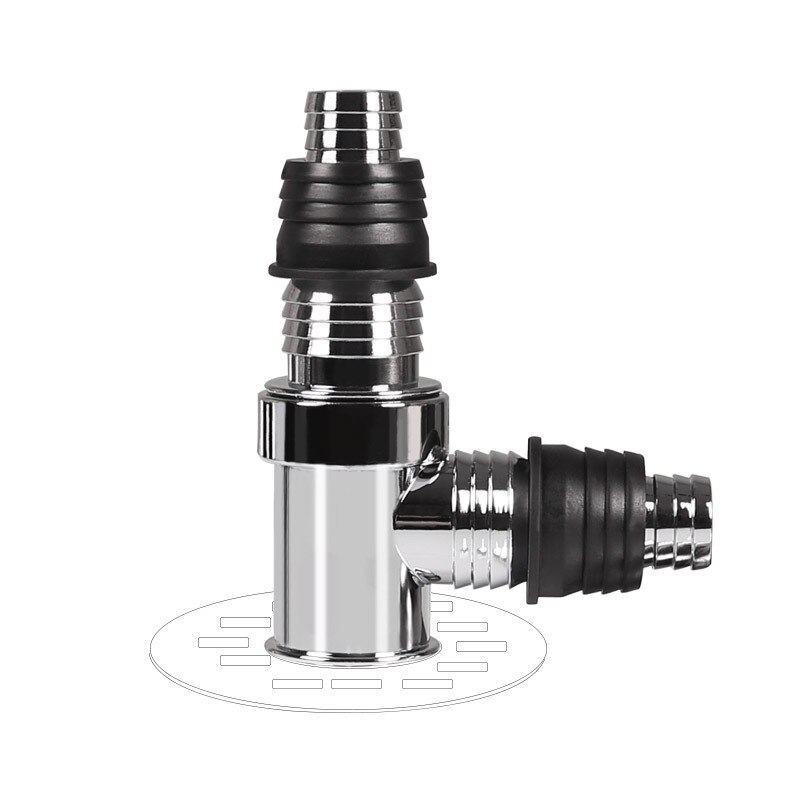 Chrome-plated Basin Washing Machine Launching Deodorant Tee Elbow Floor Drain Interface Plastic Dual-purpose Double Drainage: G