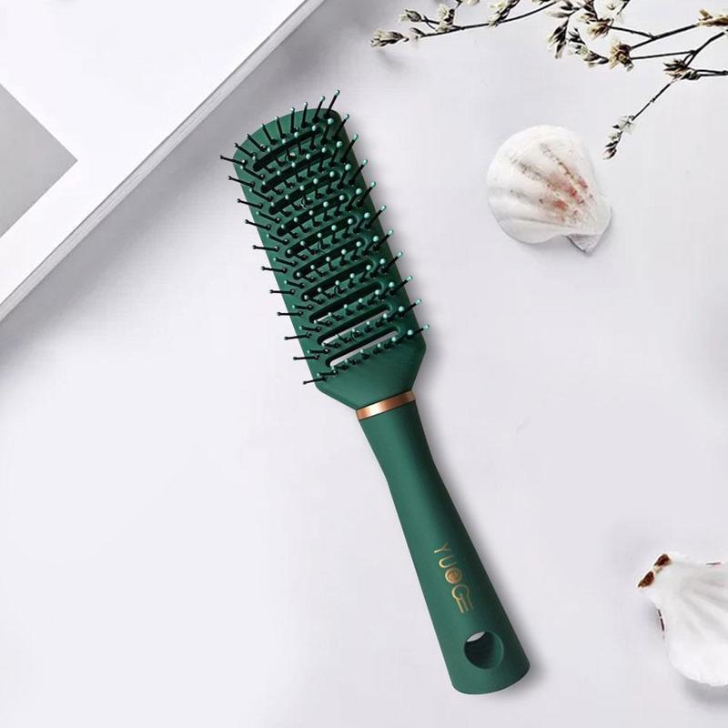 Masaje peine de Airbag mojado y secador de pelo de bolsa de aire peines y cepillos Retro verde oscuro mujer rizado cepillo desenredante chicas suave cepillo de pelo: B
