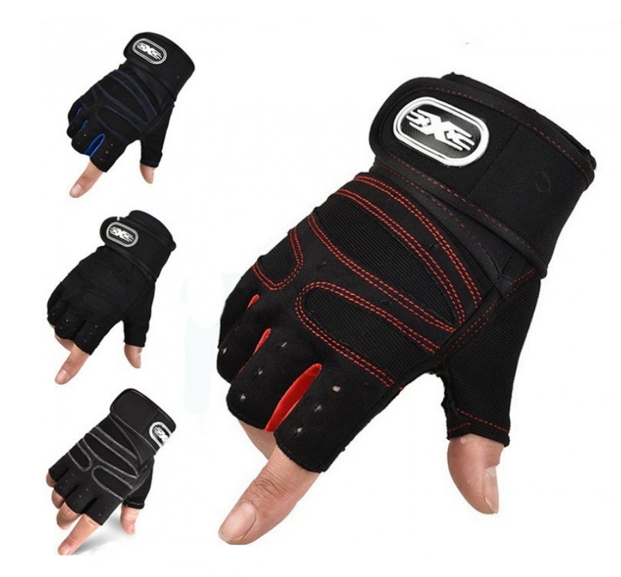 Fitness Handschoenen met halve vingers Heren Dames Beschermend Antislip Polsbeschermer Barbell Fietsuitrusting Trainingshandschoenen Sportoefening