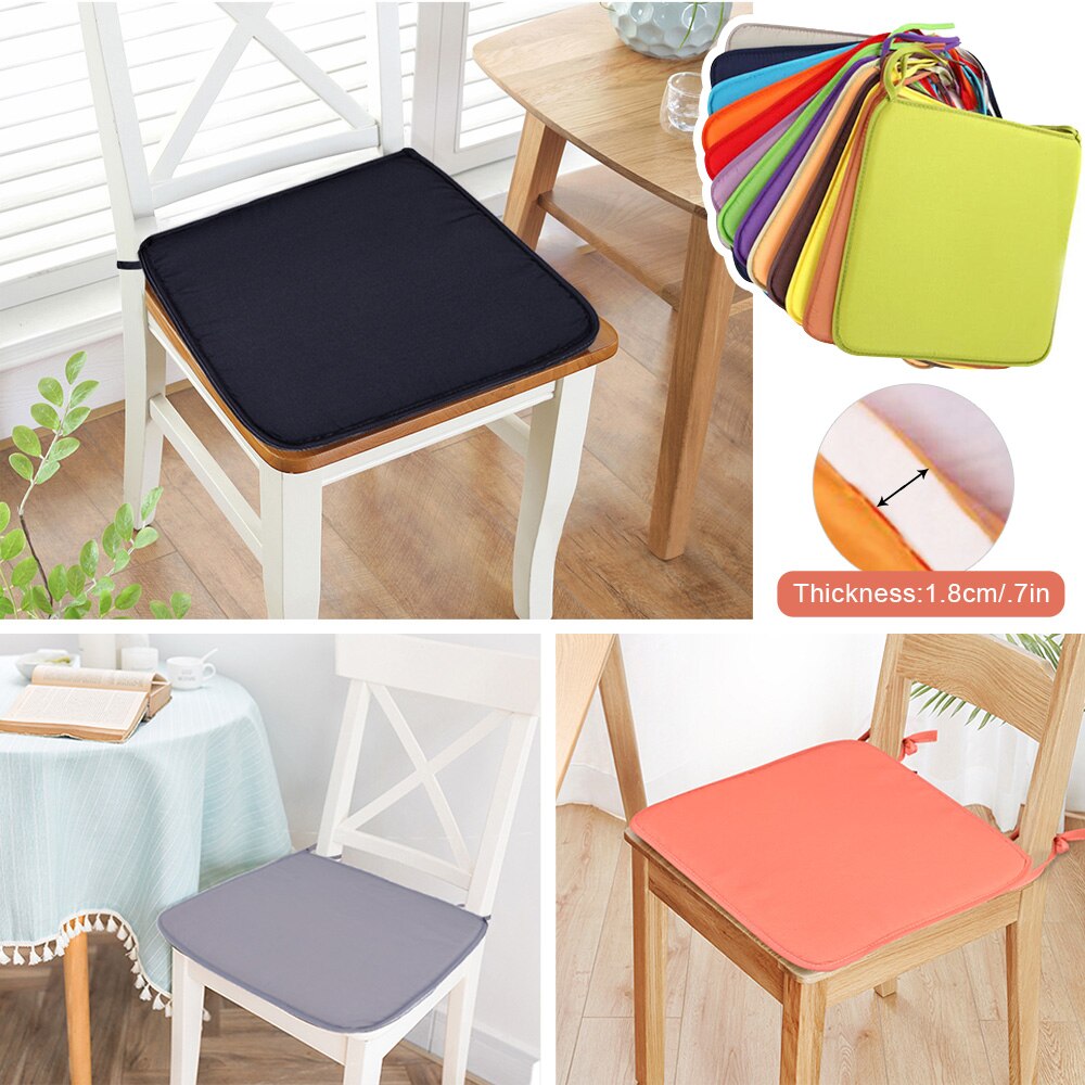 Chair Cushion Square Seat Pad Chair Pad Outer Shell Filling Dining Chair Cushion with Ties Seat Cushion Non Slip Dinging Chair