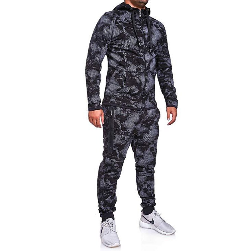 Herbst Winter Warme Mens Anzug-einstellen Hoodie Sweatsuit passen oben BöHöhle Jogger Laufen
