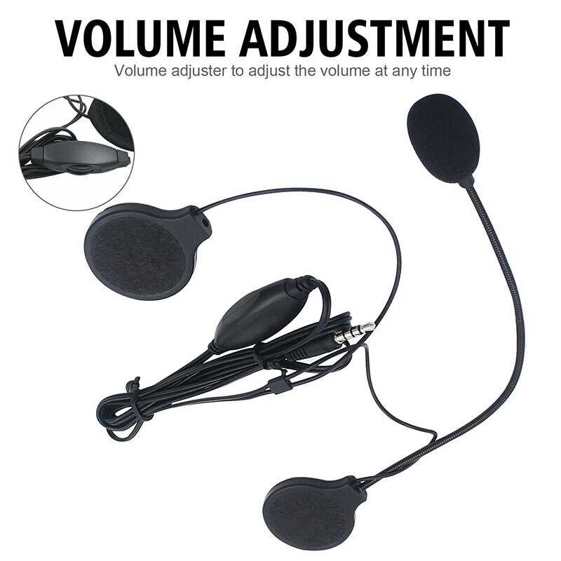 Intercom Headphone Helmet Headset with Microphone Interphone Stereo Earphone Answer the Phone M8617