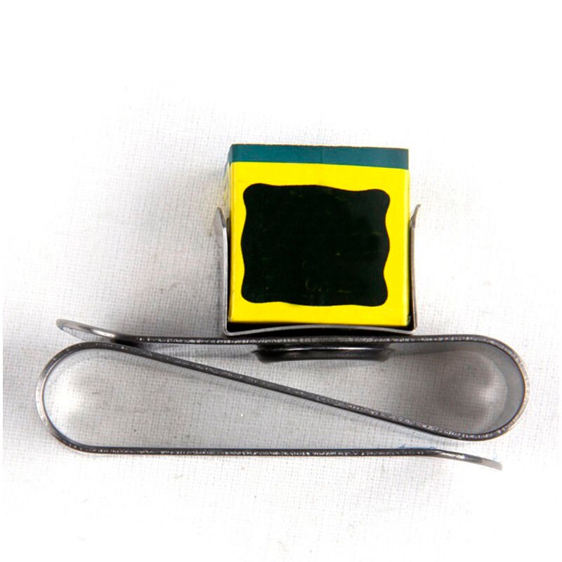 Stainless Steel Magnetic Billiard Accessory Pool Cue Chalk Clip Holder