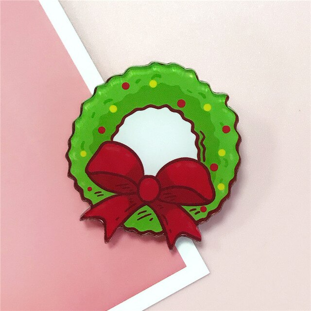 Kerst Badges Leuke Sok Elanden Snoep Broche Acryl Pin Badges Pictogrammen Op De Rugzak Medaille Decoratie Badge Voor Kleding: T