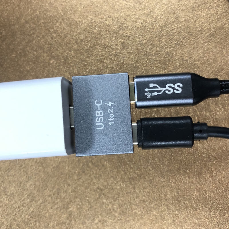 USB C Male to Dual USB C Female Splitter Convter Adapter Extension Connector