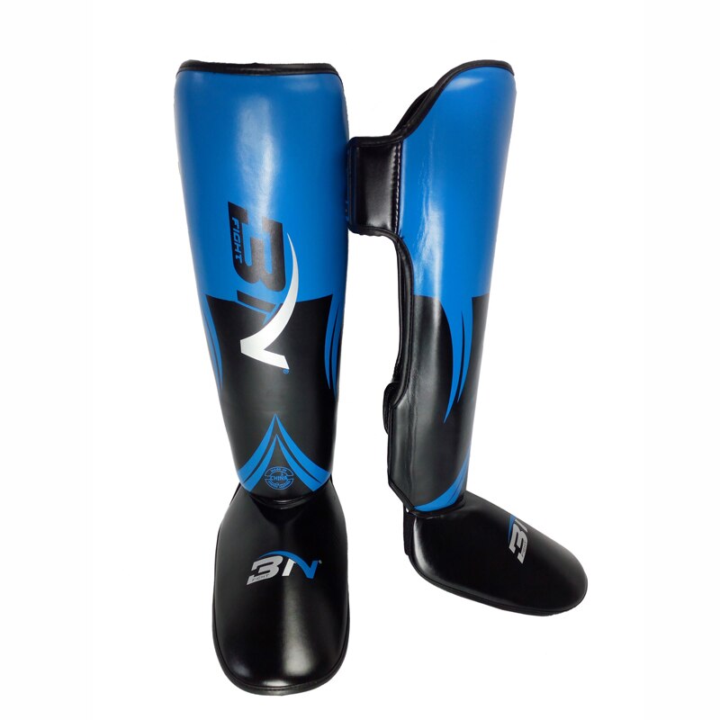 Top Muay thai coup de pied boxe MMA boxe tibia gardes cou-de-pied karaté protecteur de pied jambe protecteurs: blue / M (teenger-women)