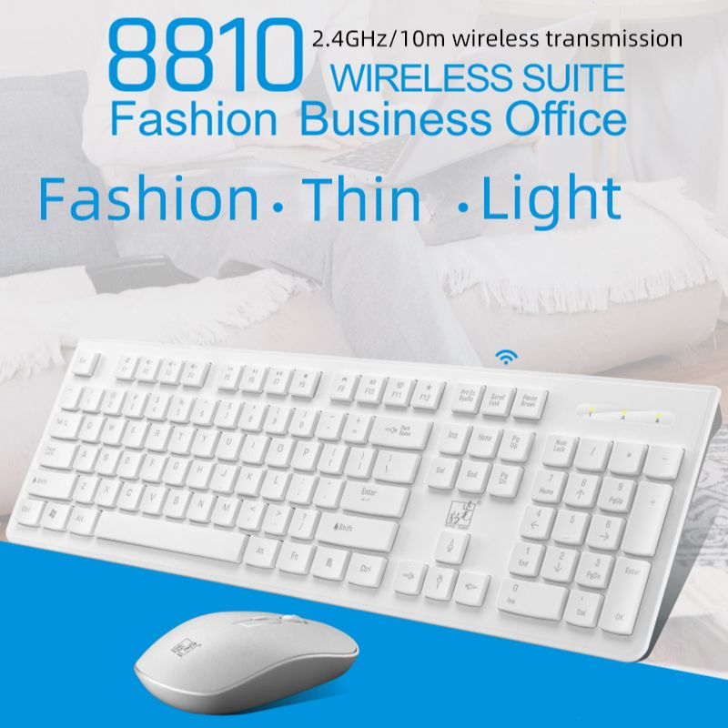 wireless business office keyboard and mouse set ergonomic mute computer keyboard and mouse set 2.4G wireless mouse 1600PDI