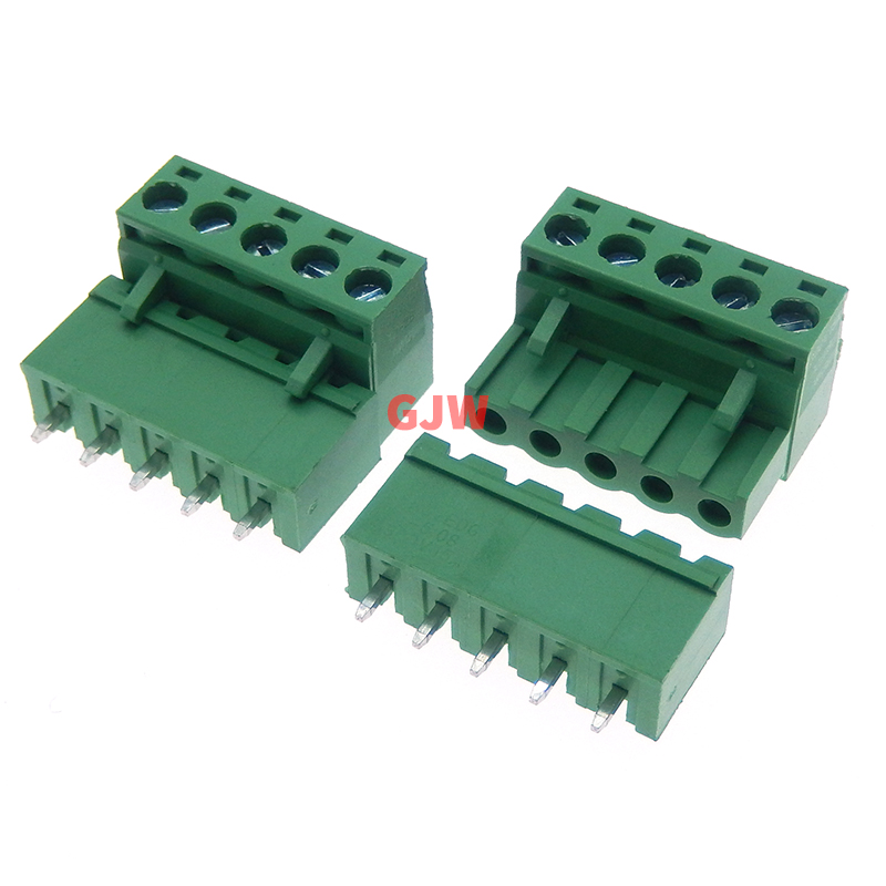 10Pcs Pitch 5.08mm Screw Plug-in PCB Terminal Block 2EDGK 2EDGVC 2P 3P 4P Straight Pin Male/Female Pluggable Connector: MULTI