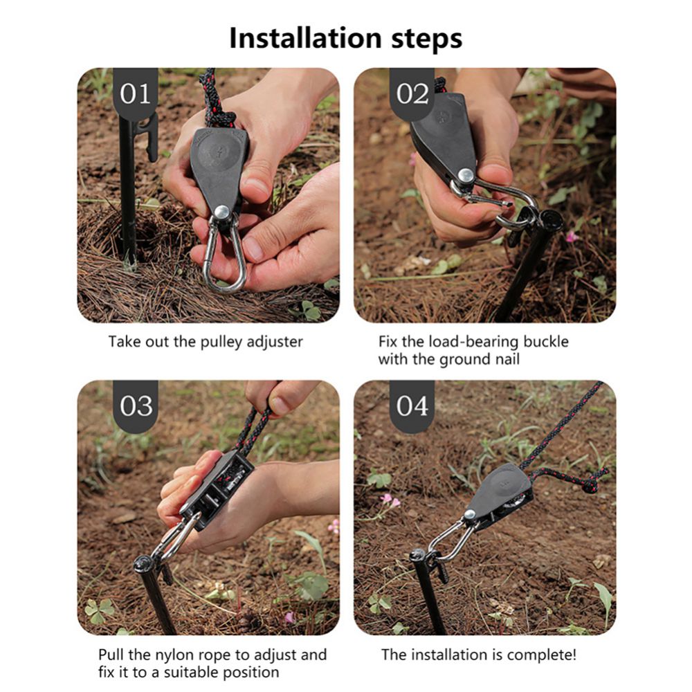 Katrol Zware Verstelbare Grow Light Ratchet Touw Hanger Yoyo Voor Camping Luifel Wind Touw Tent Vaste Gesp Katrol Spanner