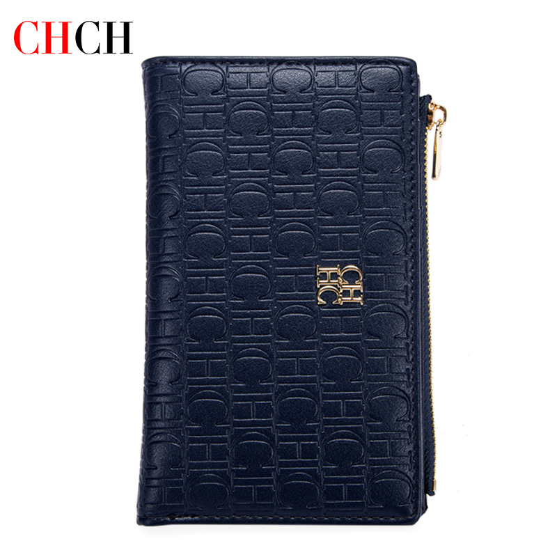 Vintage Style Women's Wallet Classic Letter Print Women's Portable Long Wallet Simple Exquisite Workmanship: Blue