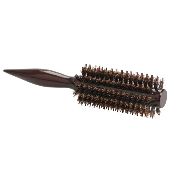 Rodillo peine cepillo de pelo redondo herramienta con mango de madera Cerda Natural cepillo para pelo rizado peine esponjoso peluquería peluquero