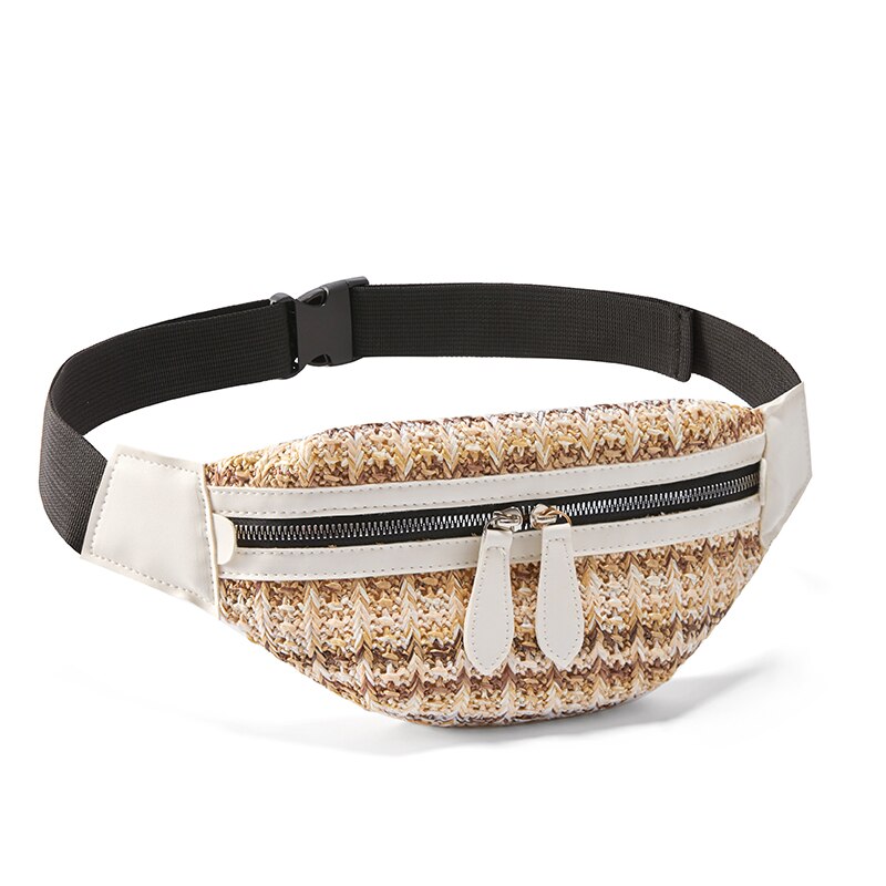 DAUNAVIA di paglia di estate del sacchetto della vita divertente confezioni Spiaggia fascia toracica bag Femminile Del Telefono Del Sacchetto Delle Signore di Nuovo Modo di vita pack per delle donne