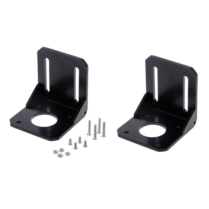 Mounting Bracket Holder For Nema 17 Stepper Motor 3D Printer Black 42mm Alloy Steel R9UC