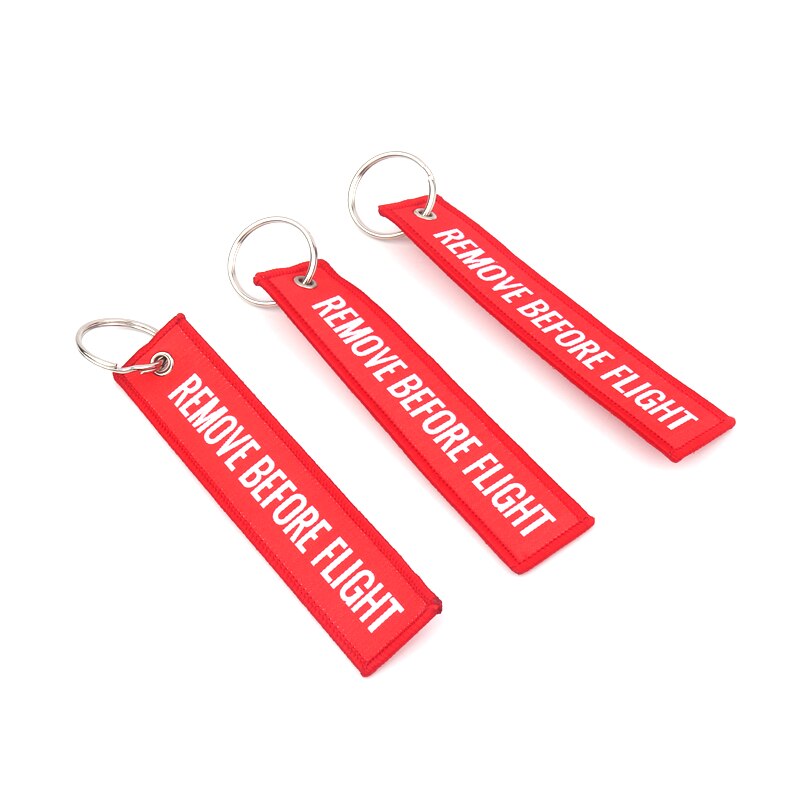 1 st 13*3 cm Rood Herdenkingsmunten Sleutelhanger REMOVE BEFORE FLIGHT Luchtvaart Accessoires