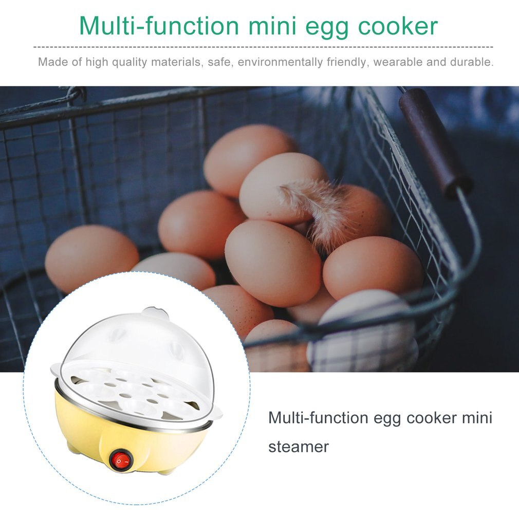Multi-Function Egg Cooker Mini Steamed Egg Appliance Home Appliance Single-Layer Egg Cooker Breakfast Machine