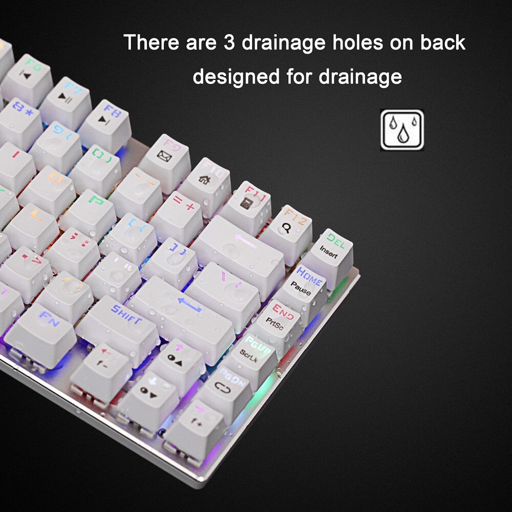 Z -88 litet mekaniskt tangentbord rgb bakgrundsbelyst 81 nycklar kompakt storlek usb-kabel mekaniskt spelmekaniskt tangentbord