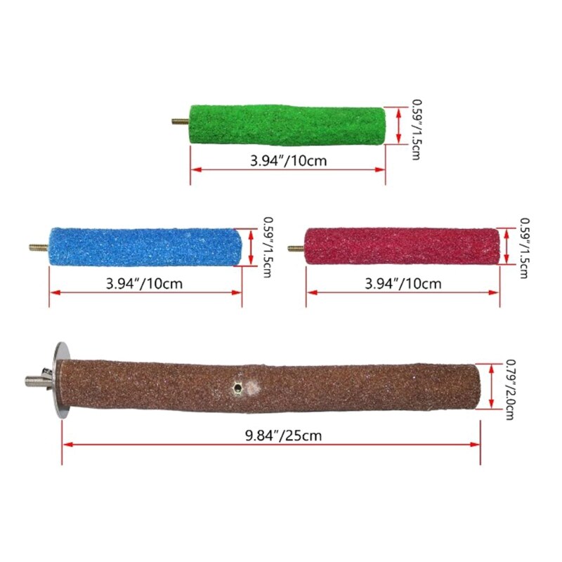 Papuga okoń szorstka powierzchnia piasek okonie drewniana podstawka ptasie dzioby pazury przycięte HXBC