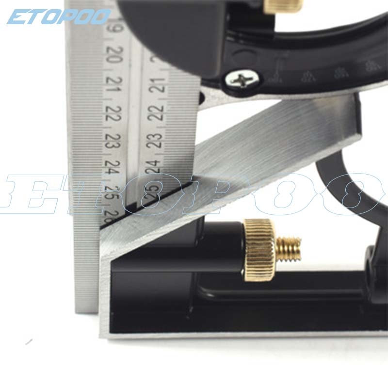 12 inch 45 degree 90 degree horizontal angle high-end multi-function combination square with round protractor set