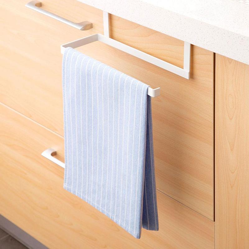 cabinet kitchen paper holder roll paper holder towel rack free punching household kitchen storage rack tool