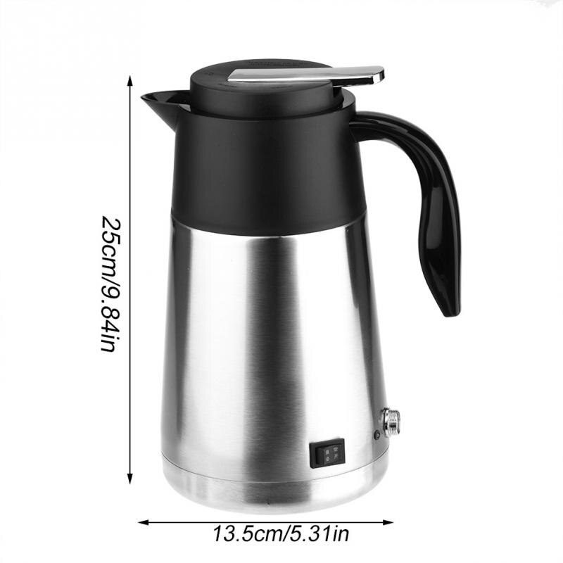 1300 Ml Rvs Elektrische Waterkokers Auto Thee Koffie Pot Keuken Waterkoker Verwarming Ketel 12/24V