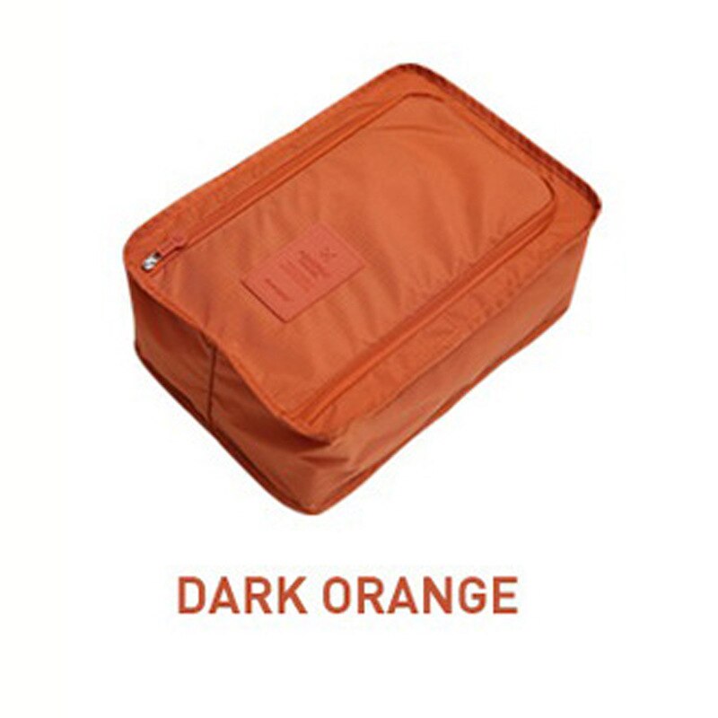 Portable Travel Storage Shoes Bag Waterproof Hanging Shoe Bag Organizer Shoe Sandals Carry Bag Protector Container: DARK ORANGE