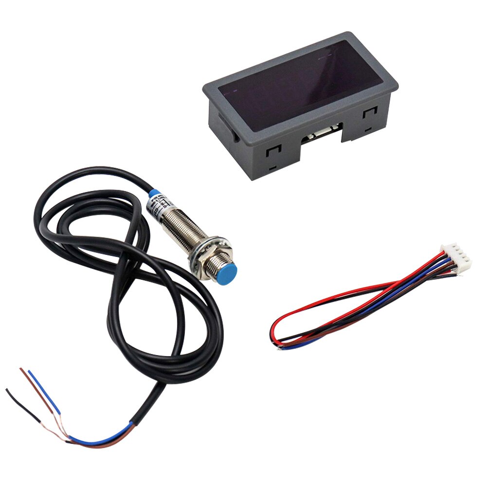 Ac/DC8-24V Meten Toerenteller 4 Digitale Led Rpm Snelheid Meter Hal Naderingsschakelaar Sensor Voor Draaibank Cnc Lente