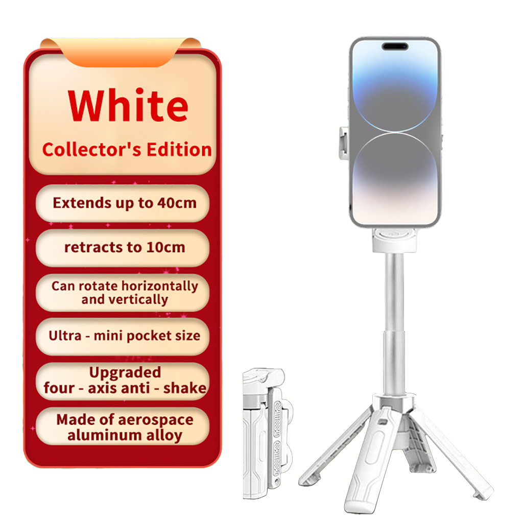 Palo de Selfie Universal para viaje, portátil, Universal, cuádruple, artefacto fotográfico para teléfono móvil, rotación de 360 grados: Verde