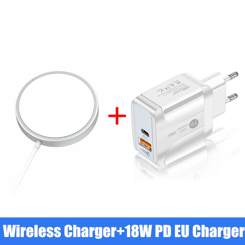 15W szybka magnetyczna bezprzewodowa ładowarka robić iPhone 12 zawodowiec Max szybka ładowarka dokująca Magsafe ładowarka robić jabłko iPhone 12 iphone12 mini: z PD EU ładowarka