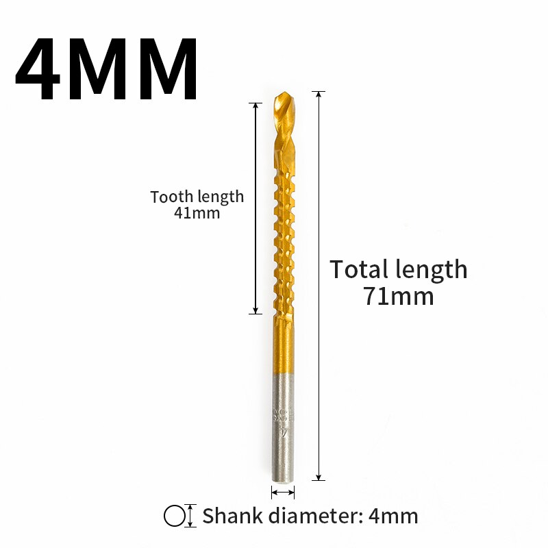 Kobalt Boor Set Spiraal Schroef Metric Composiet Tap Boor Tap Twist Drill Bit Set Multifunctionele Metalen specia: 4mm 1 piece