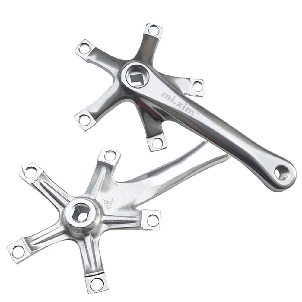 1 Pair Aluminum Alloy Cranksets BCD 130mm Bike Bicycle Crank Arm 165mm Universal Road Bike Crank Bicycle Part Accessories