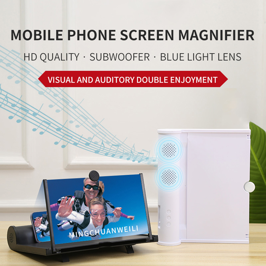 3D Screen Amplifier High-definition 12 Inch Mobile Phone Screen Magnifier Relieves Discomfort Visual Fatigue Stable