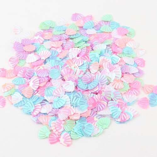 3-10mm Macaron Mix Pailletten Pailetten Sneeuwvlok Shell Muziek Vorm Sequin Paillette Voor Craft DIY Naaien Bruiloft Accessoires 20g: 7mm shell MC MX