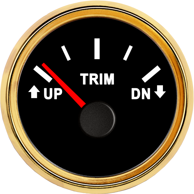 52mm up dn trim mätare 0-190 ohm båt trim mätare marin trim tilt indikator för inombords utombordsmotor bil motorcykel trim mätare: 800-00073