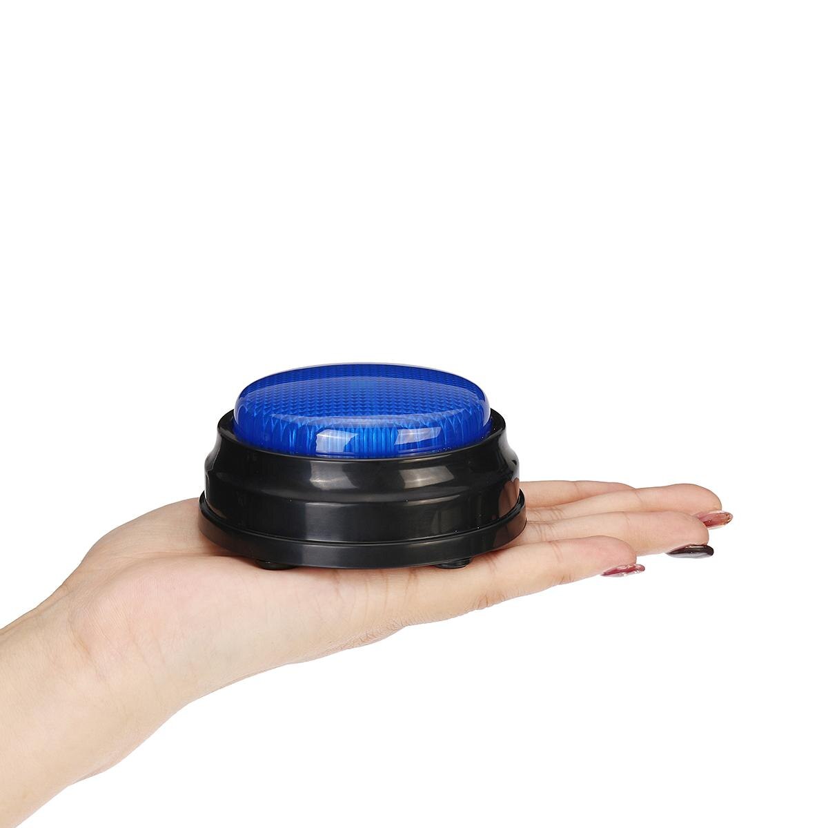 Bouton de jeu alarme Buzzer | Enregistrable, bouton parlant jeu, avec son lumière saine, soulagement du Stress, blague, grand