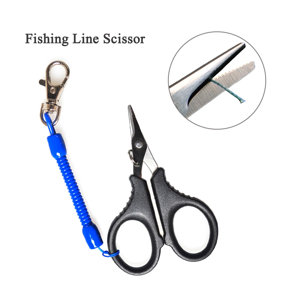 Lixada Kleine Vissen Schaar Line Cutter Snijden Vissen Lokt Vissen Tang Schaar Inbegrepen Lanyard Sluiting Visgerei Tool