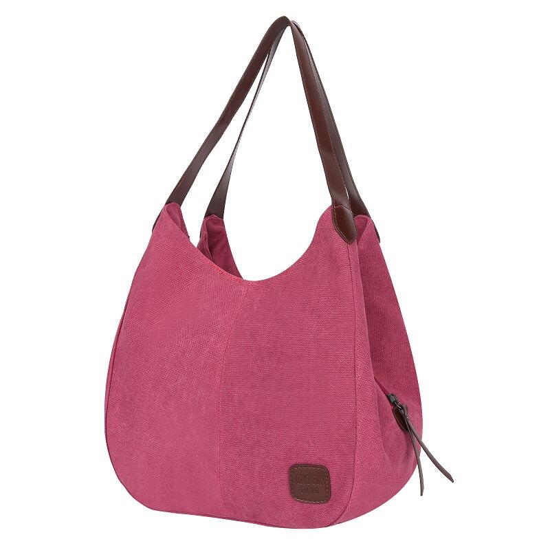 Bolsas de luxo bolsas femininas designer nova lona bolsa selvagem arte simples coreano ombro compartimento casual: burgundy