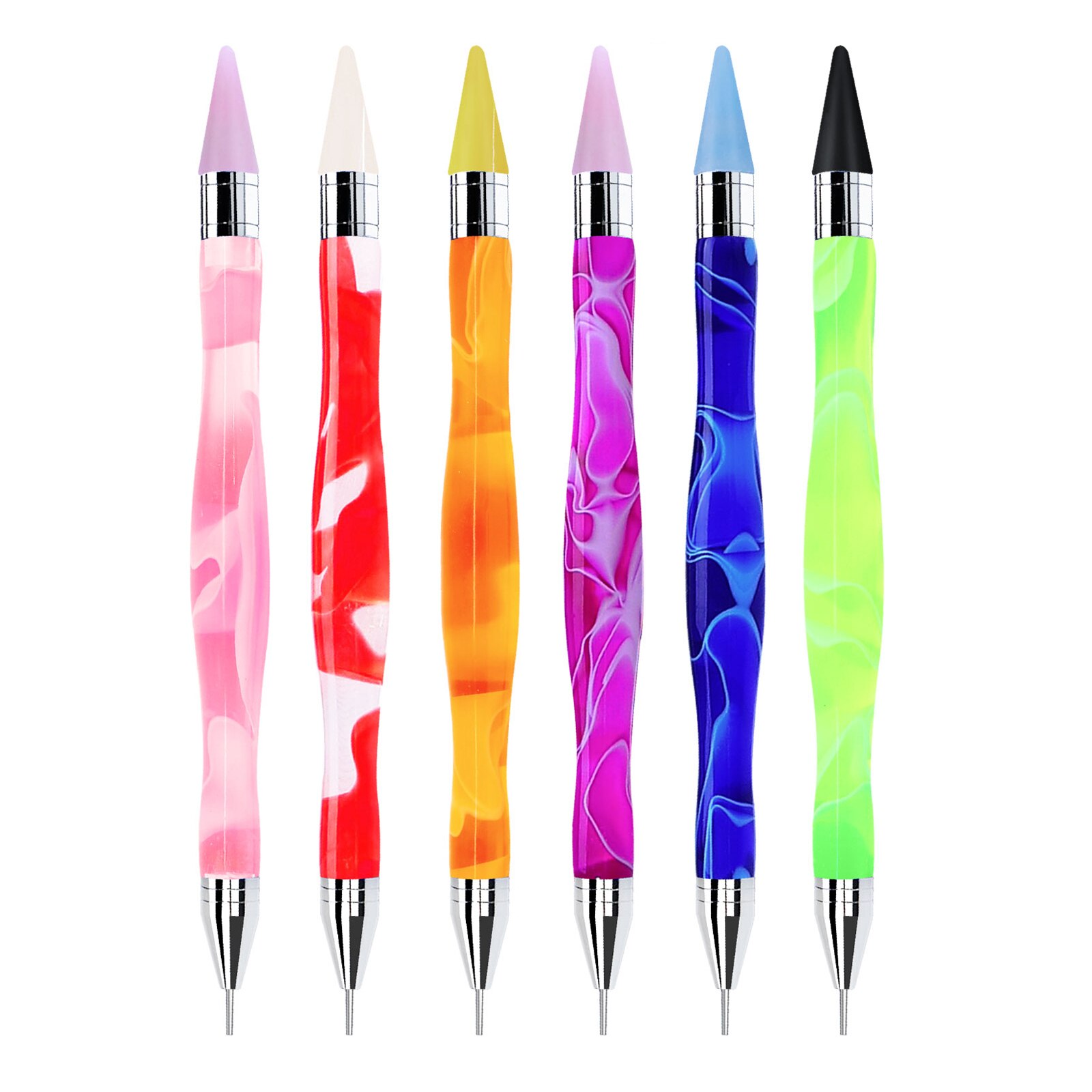 1PC Dual Heads Acrylic Metal Dotting Wax Pen Acrylic Picker Crystal Picking Nail Art Studs Dotter DIY Point Drill Tools