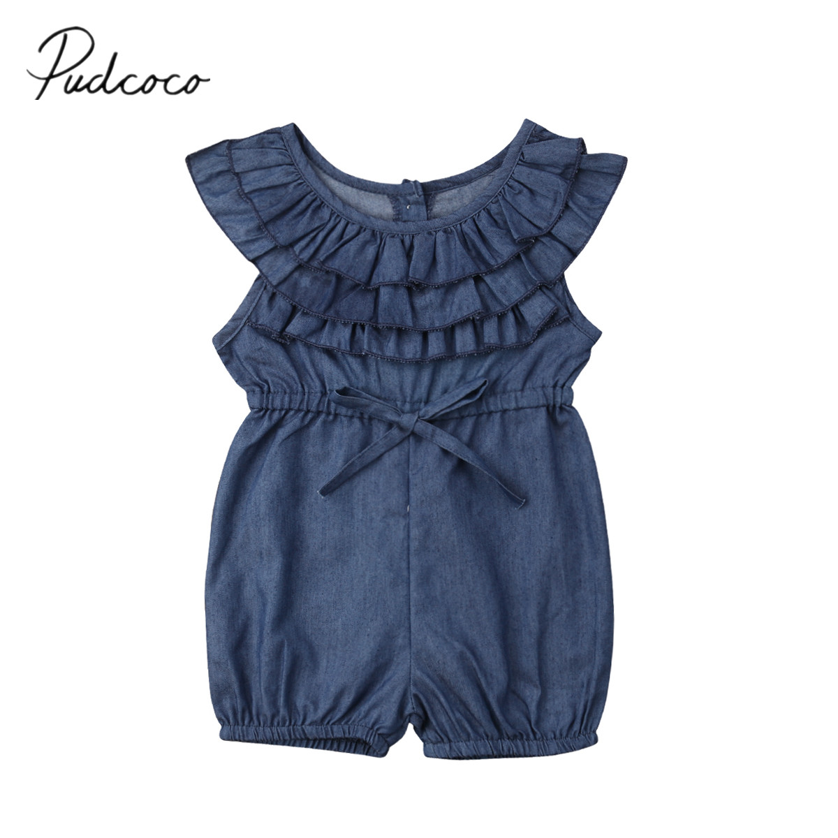 Baby girl clearance denim romper