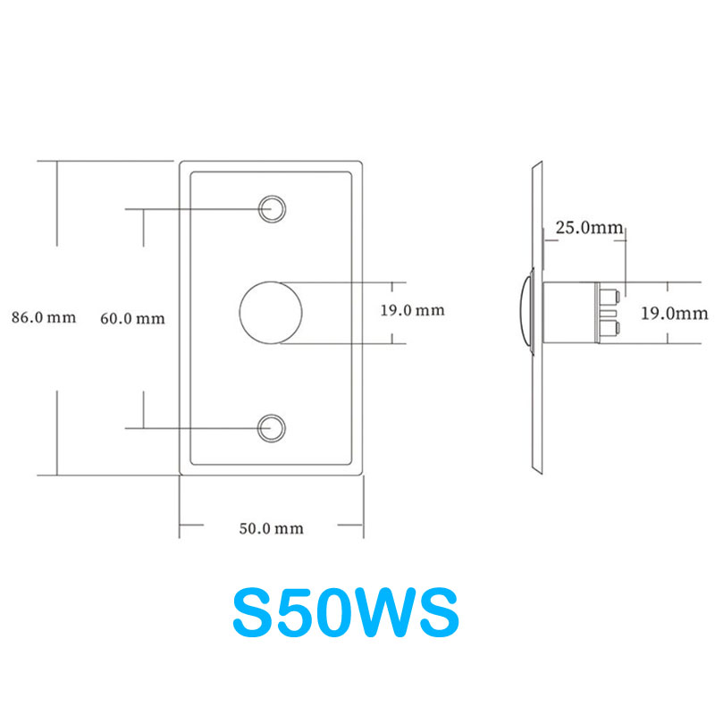 Stainless Steel Exit Button Push Switch IP67 Waterproof Exit Door Sensor Opener Release for Home Access Control Lock System
