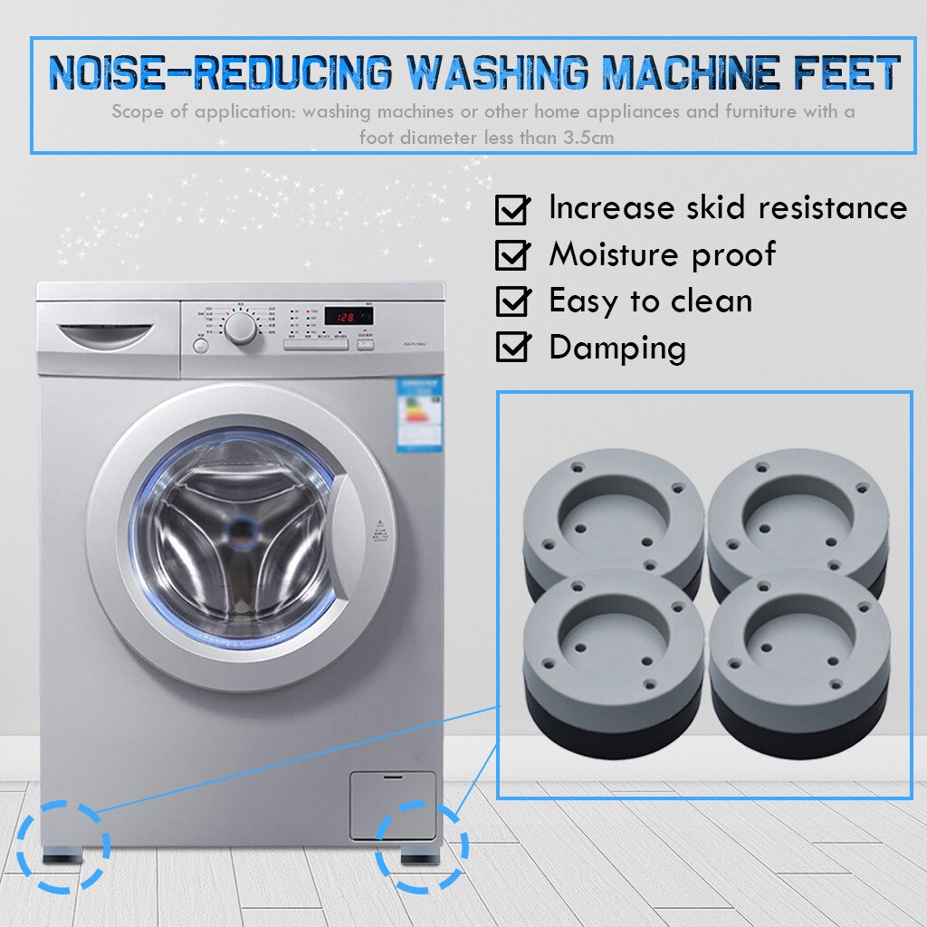 IN STOCK！Shock pad of washing machine Anti-slip And Noise-reducing Washing Machine Feet Rubber Anti-vibration Pad 4PCS