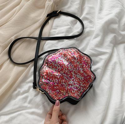 Di modo Borsette Disegno di Figura Che Scorre Paillettes di Brevetto Delle Signore di Cuoio del Sacchetto di Spalla del Tote di Crossbody del Sacchetto di Borsa Delle Donne Della Borsa del Sacchetto di Frizione: nero