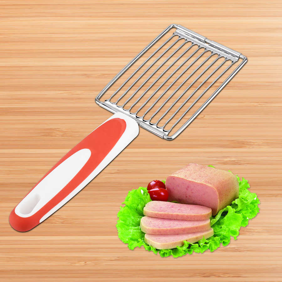 Stainless Steel Luncheon Meat Cutter Ham Fruit Tomato Cheese Kitchen Soft Food Cutting Tool Kitchen Food Cutter